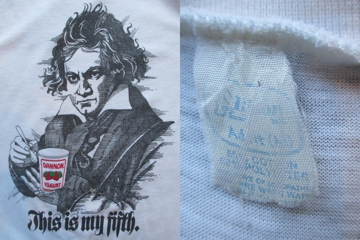 画像: 80s ベートーベン ダノンヨーグルト Tシャツ
