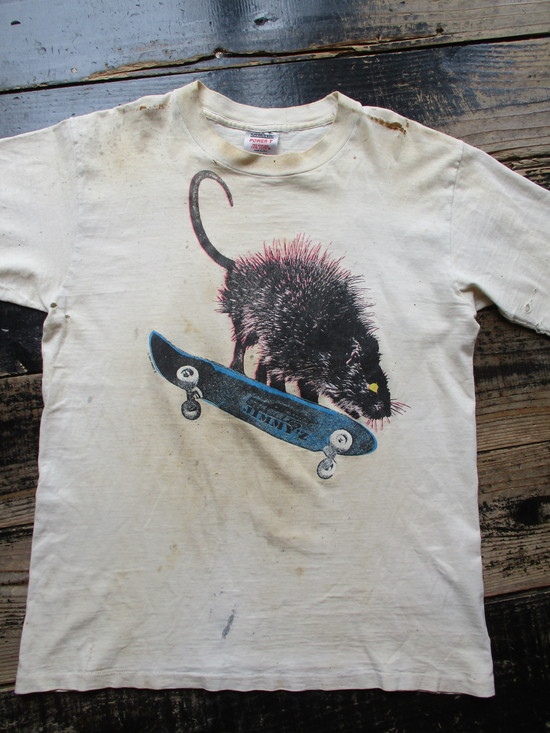 卸価格で販売 希少 80s JIMMY´Z 「A SKATE RAT」ネズミ総柄シャツ