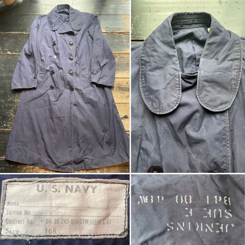 画像: 60s US NAVY レディース トレンチコート