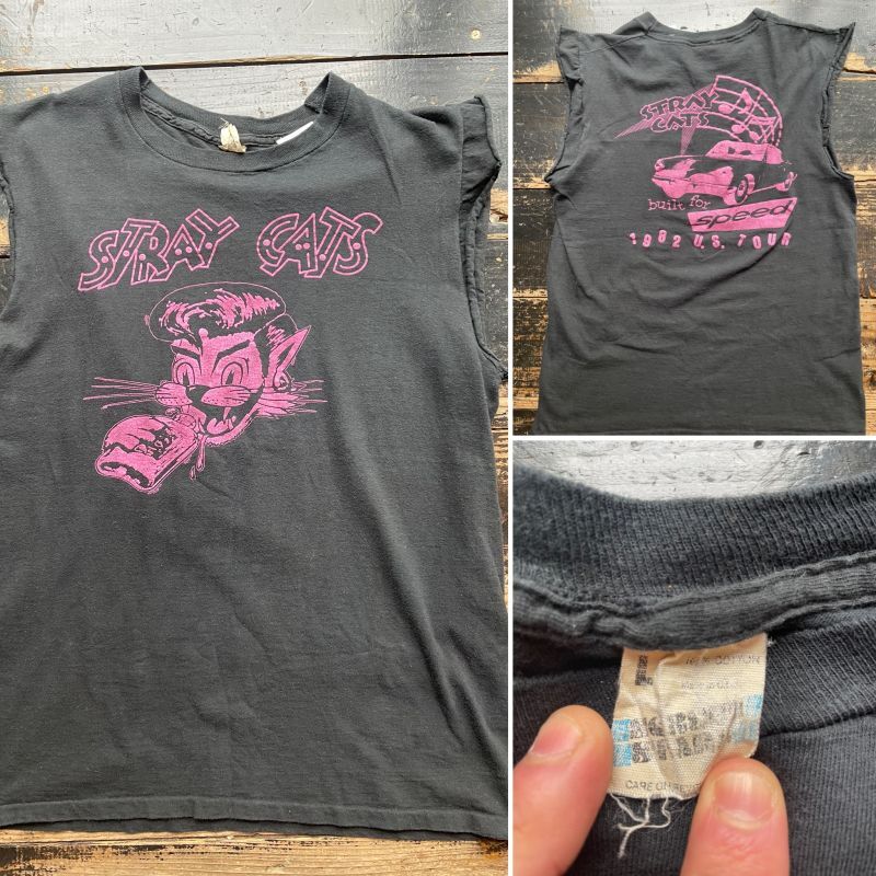 画像: 80s stray cats us tour カットオフ Tシャツ