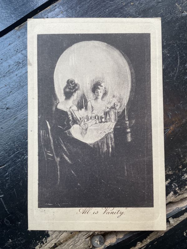 画像: 1908s スカル 騙し絵 ポストカード