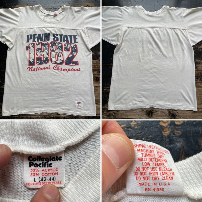 画像: 80s penn state フットボール Tシャツ