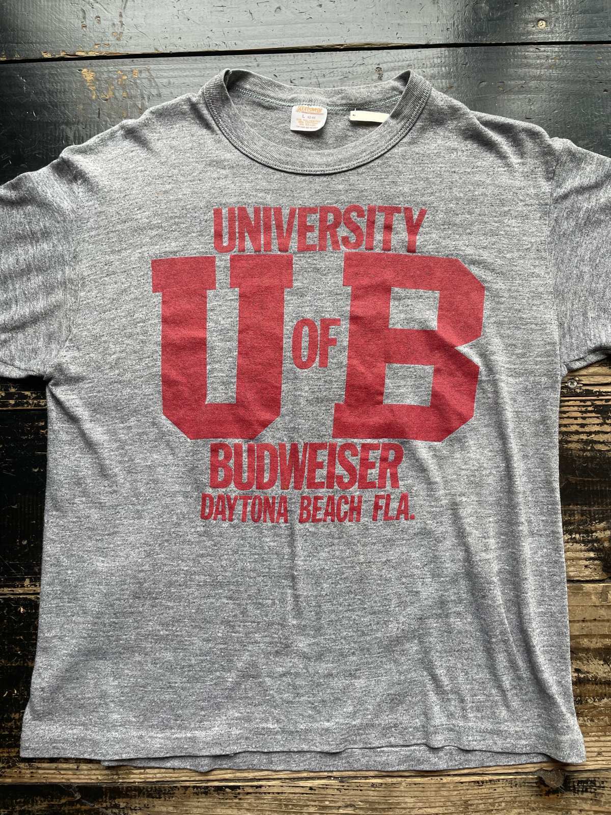 画像1: 80s U of B バドワイザー カレッジ Tシャツ