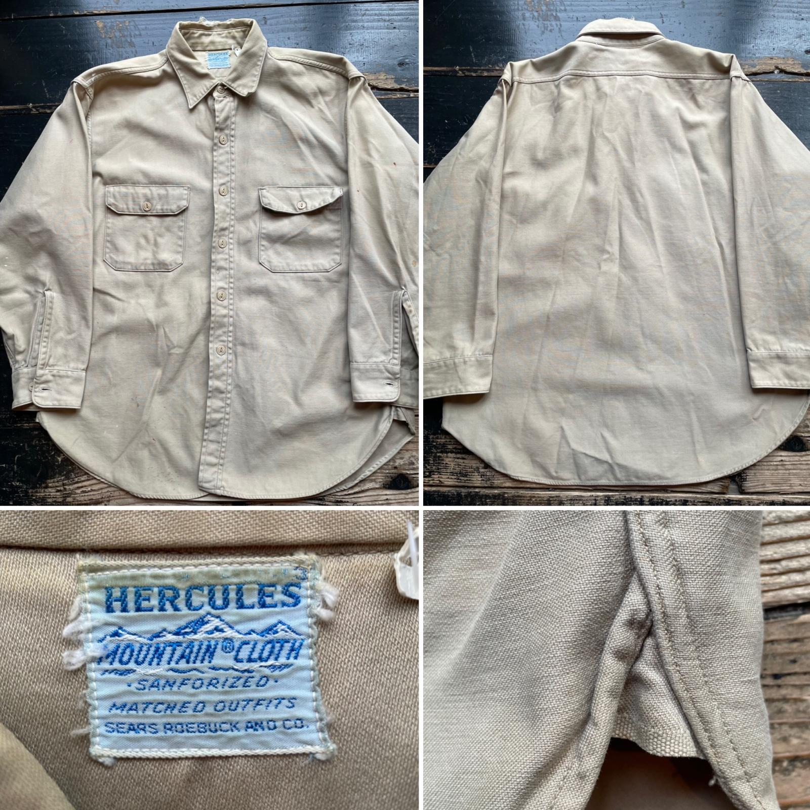 画像: 1950s HERCULES mountain cloth マチ付き シャツ