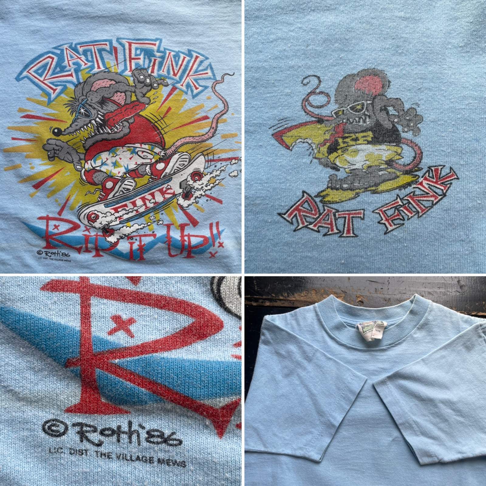 画像: 80s ed roth rat fink Tシャツ