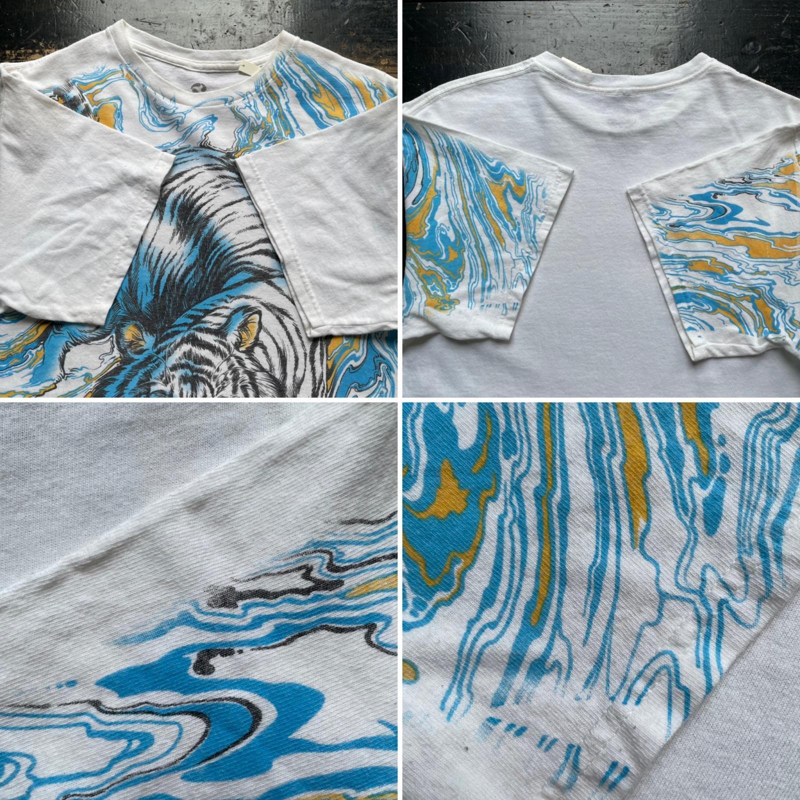画像: 2017s リキッドブルー タイガー 総柄 Tシャツ