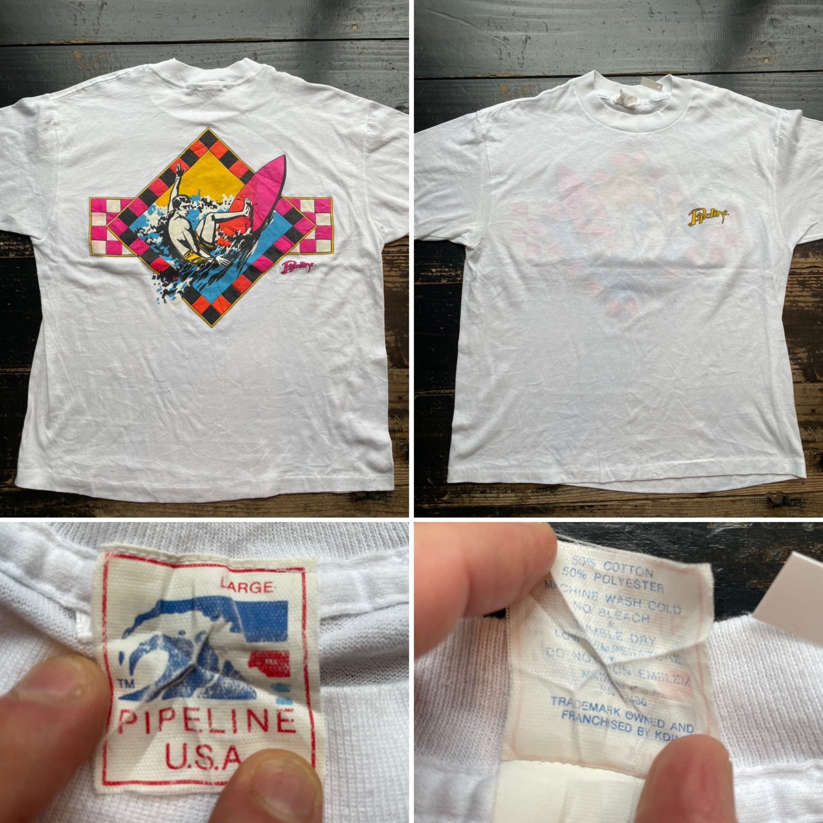 画像: 80s pipeline サーフ Tシャツ