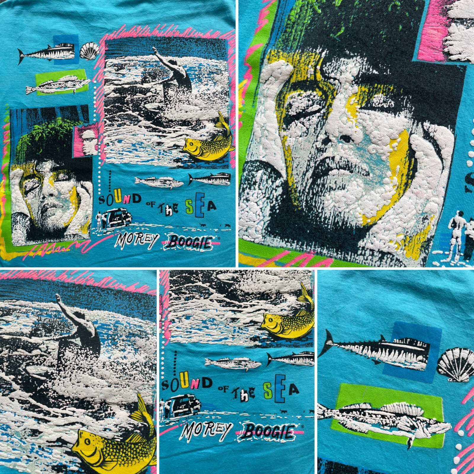 画像: 80〜90s USA製 発泡プリント サーフ Tシャツ