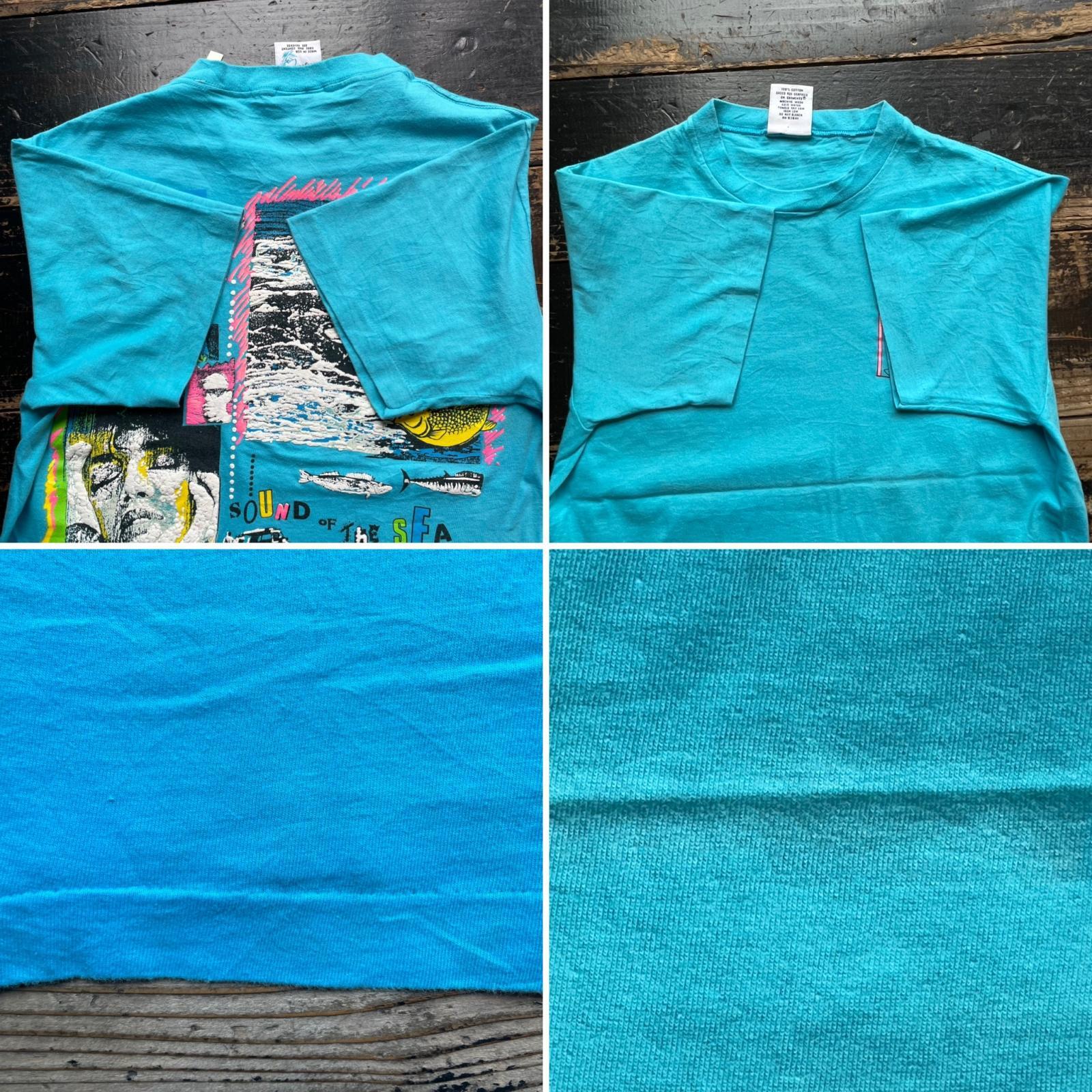 画像: 80〜90s USA製 発泡プリント サーフ Tシャツ