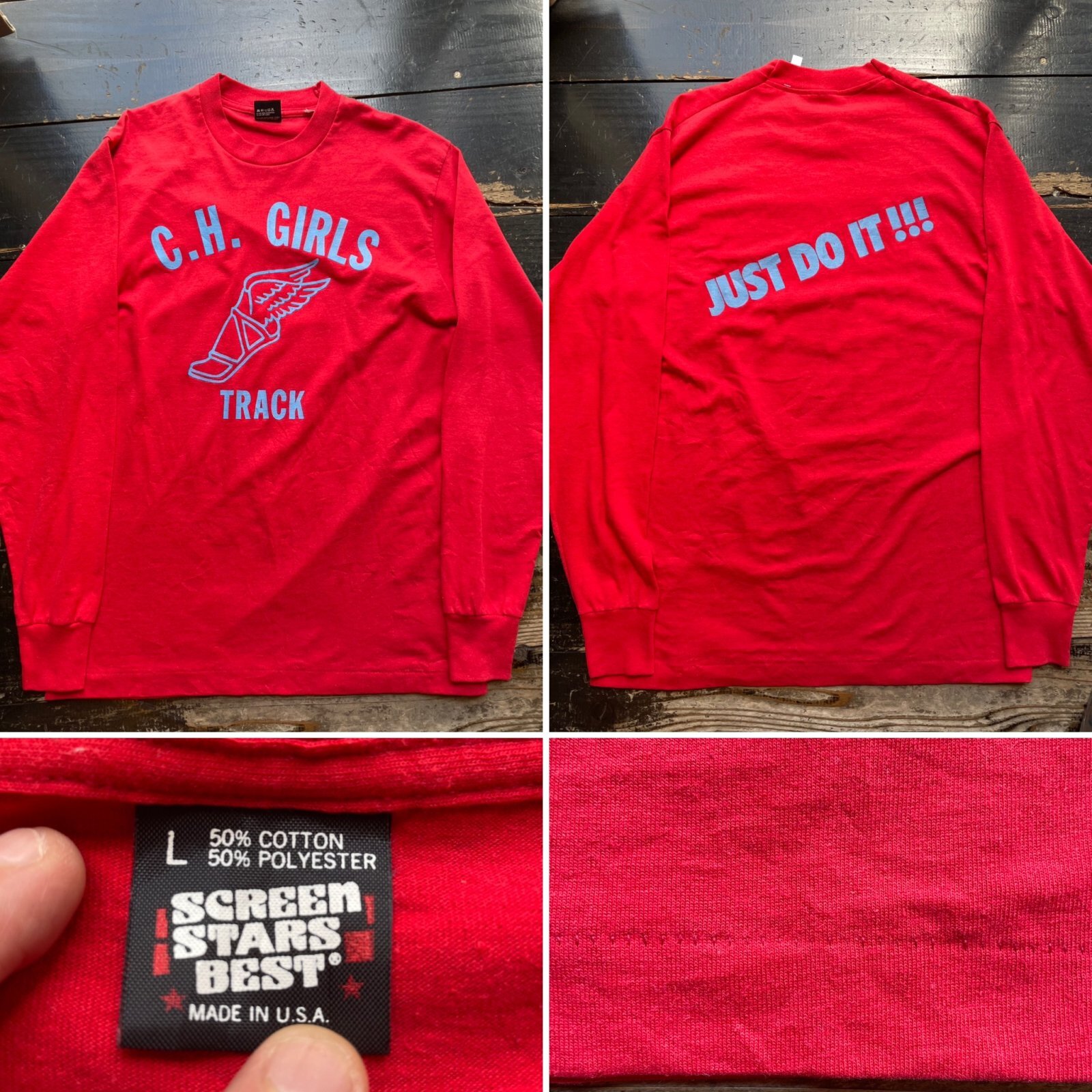 画像: 90s USA製 ウィングフット JUST DO IT ロンT