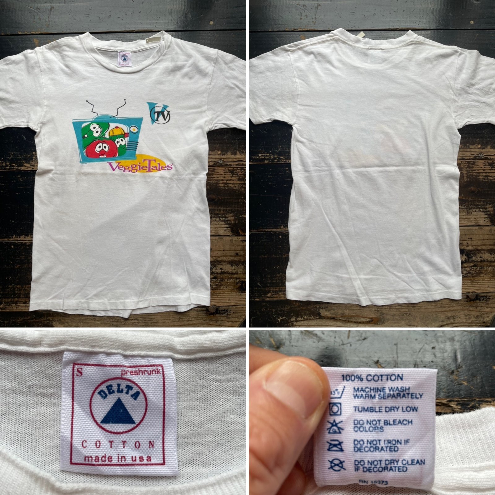 画像: 90s VeggieTales コンピューターアニメーション Tシャツ