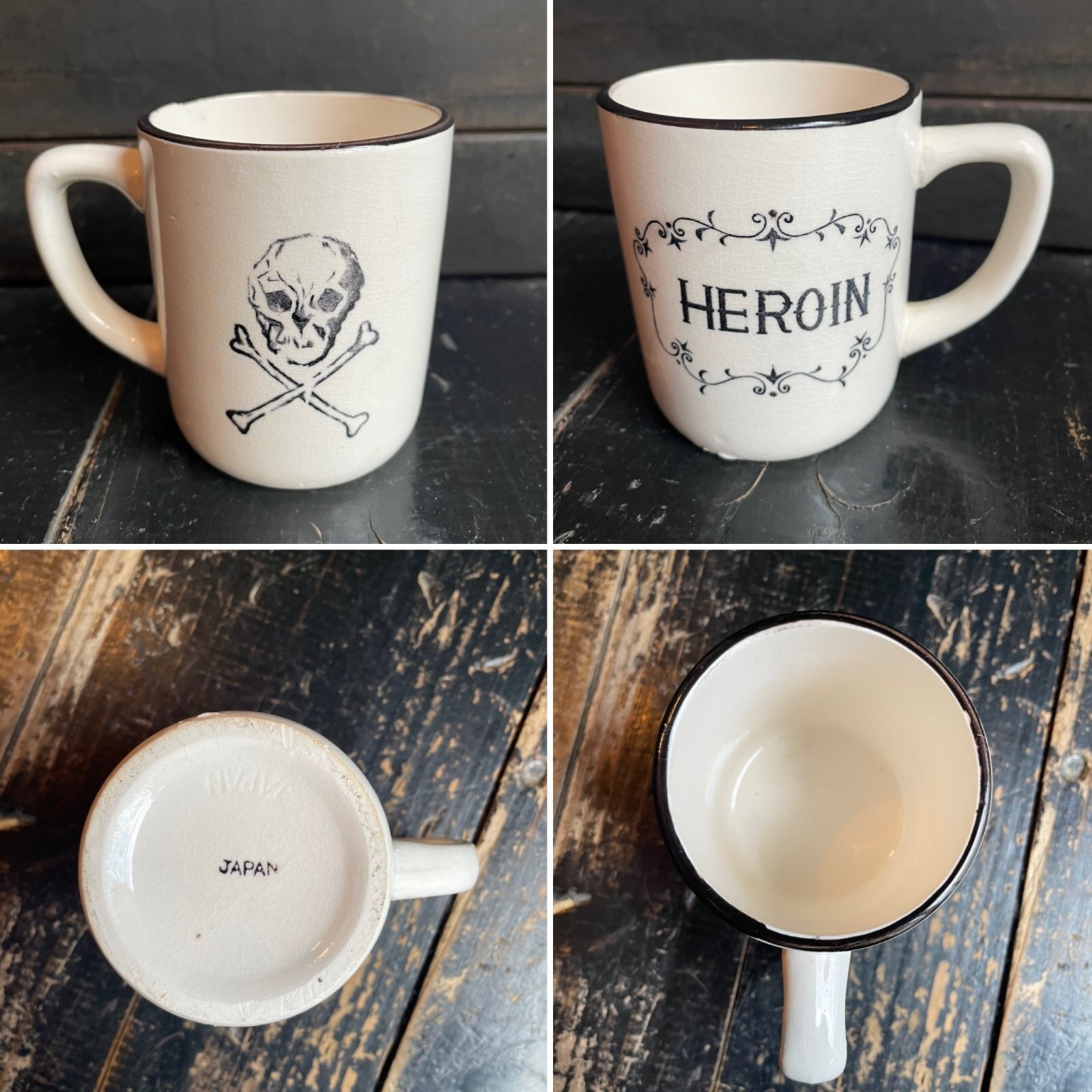 画像: 1950s ヘロイン×スカル JAPAN製 マグカップ