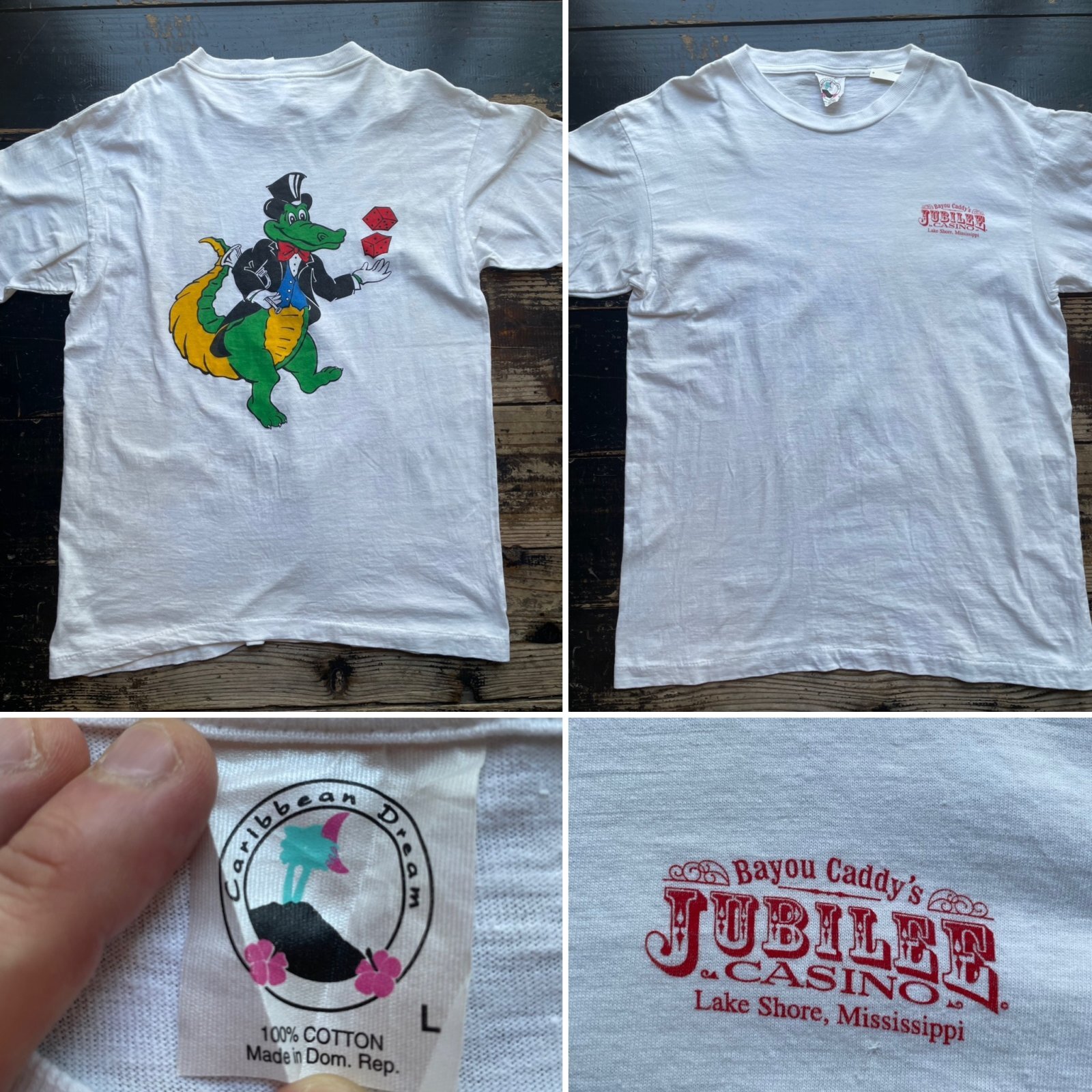 画像: 90s ワニ カジノ Tシャツ