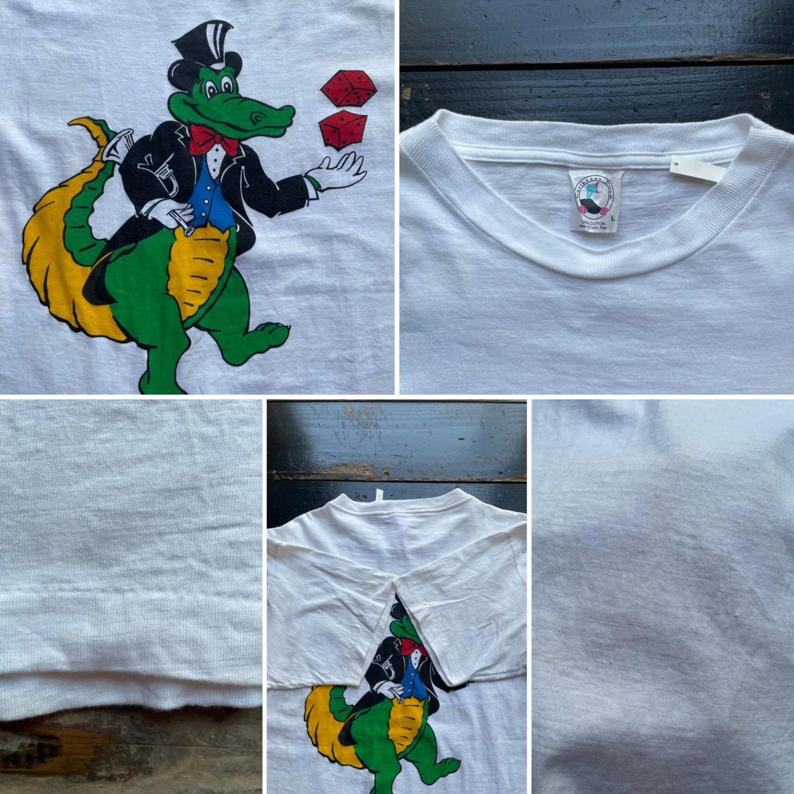 画像: 90s ワニ カジノ Tシャツ