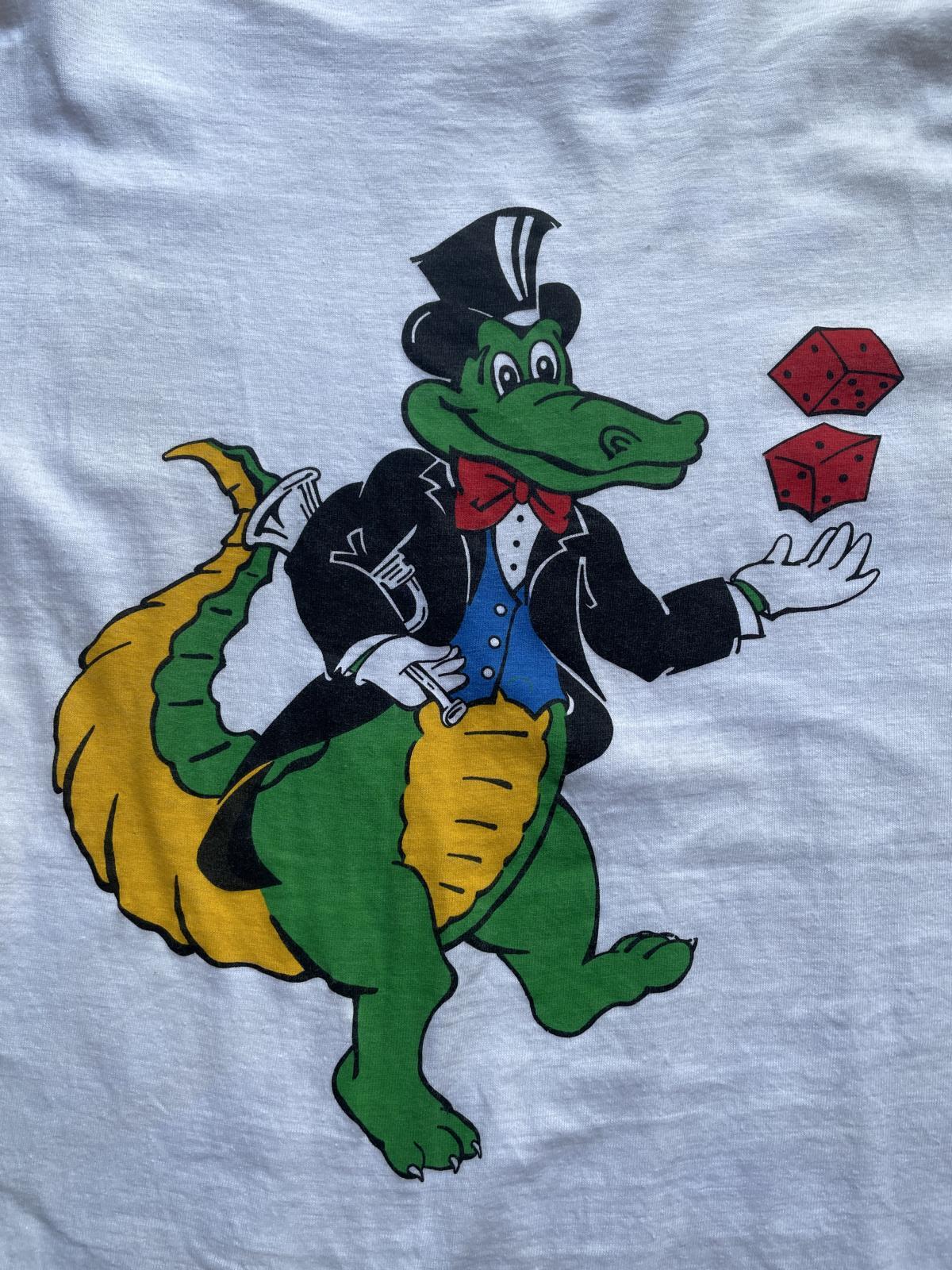 画像1: 90s ワニ カジノ Tシャツ