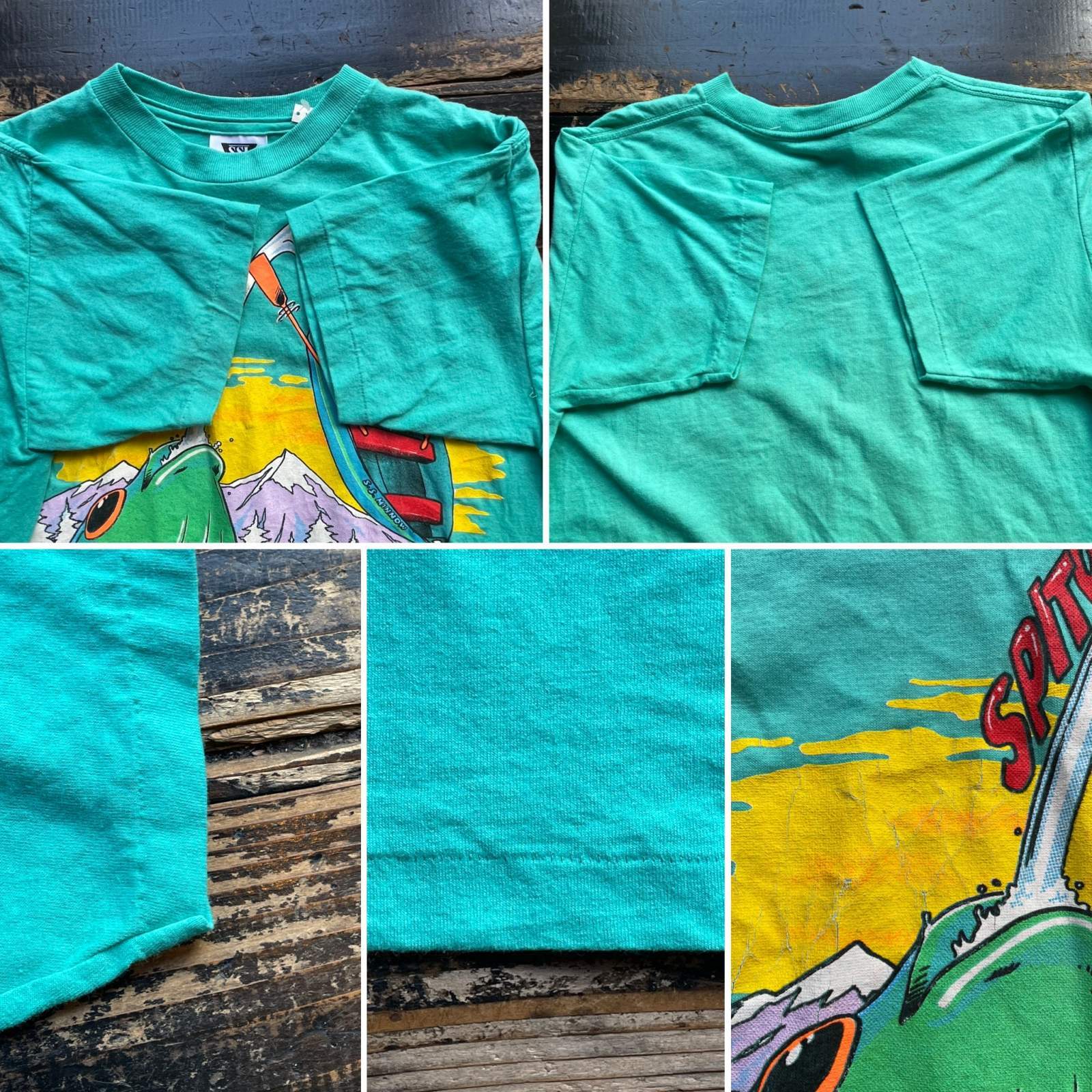 画像: 90s USA製 巨大 魚 ギャグ Tシャツ