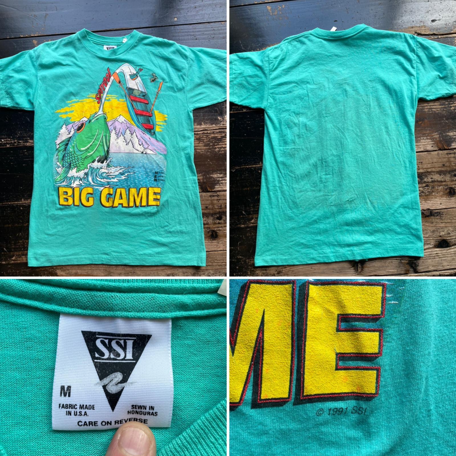 画像: 90s USA製 巨大 魚 ギャグ Tシャツ