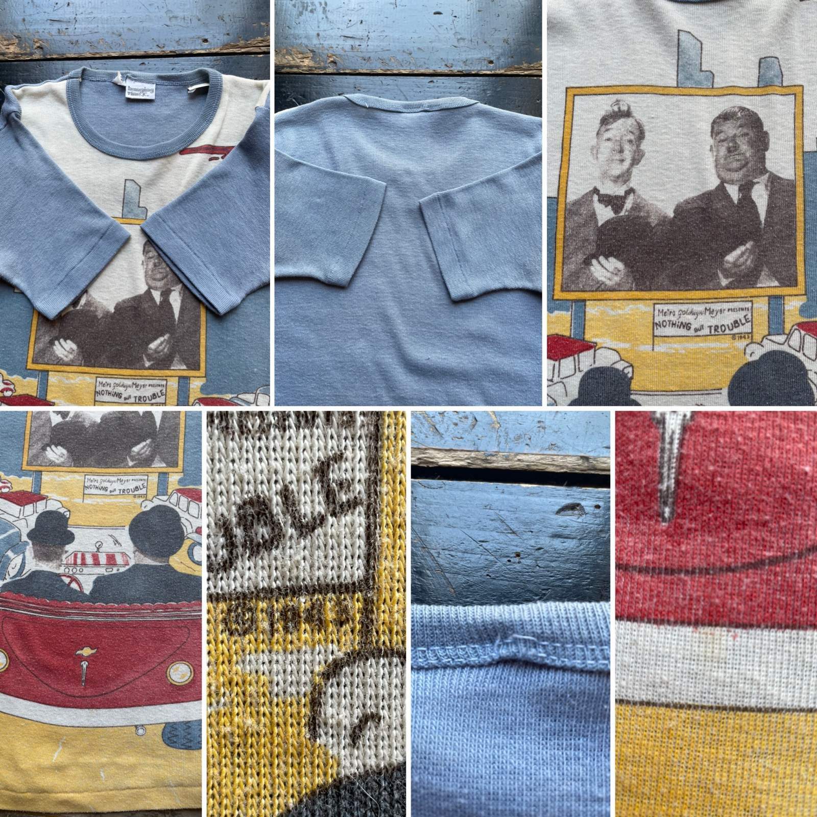 画像: 70s ローレル&ハーディ Tシャツ