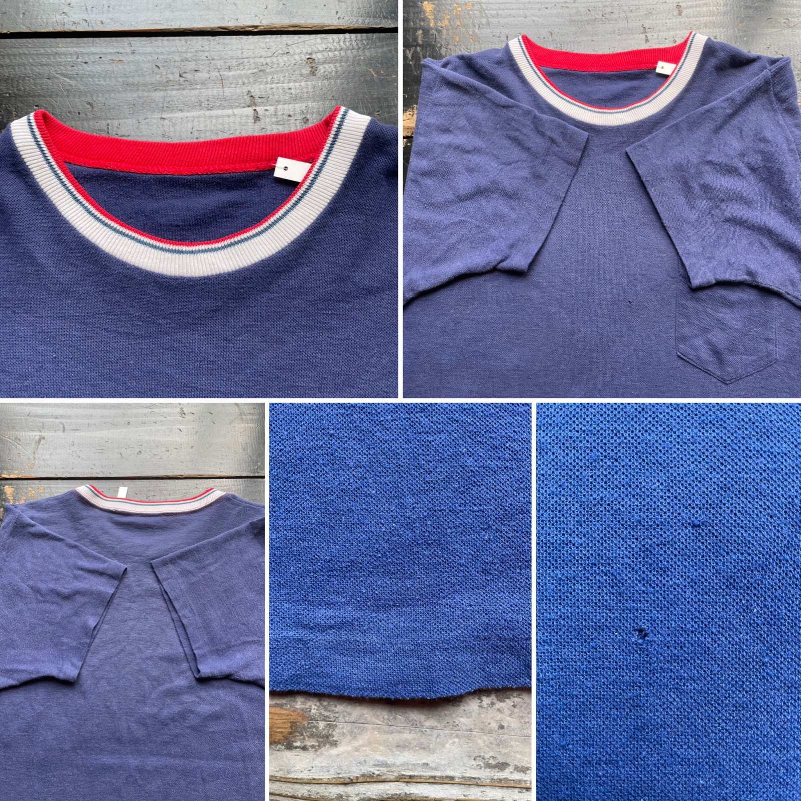画像: 1960〜1970s ポロシャツ生地 ポケット Tシャツ