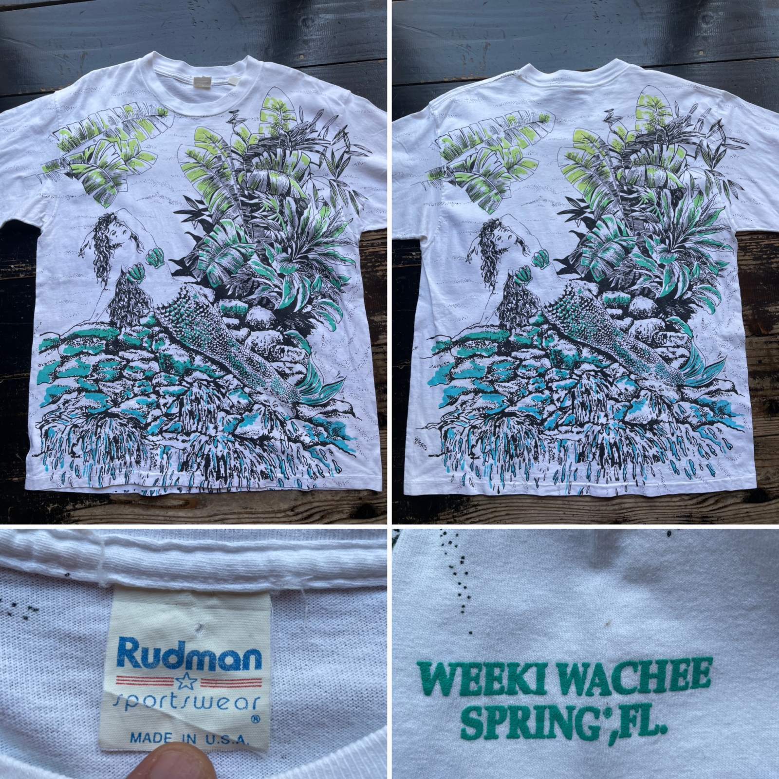 画像: 90s 人形 総柄 プリント Tシャツ