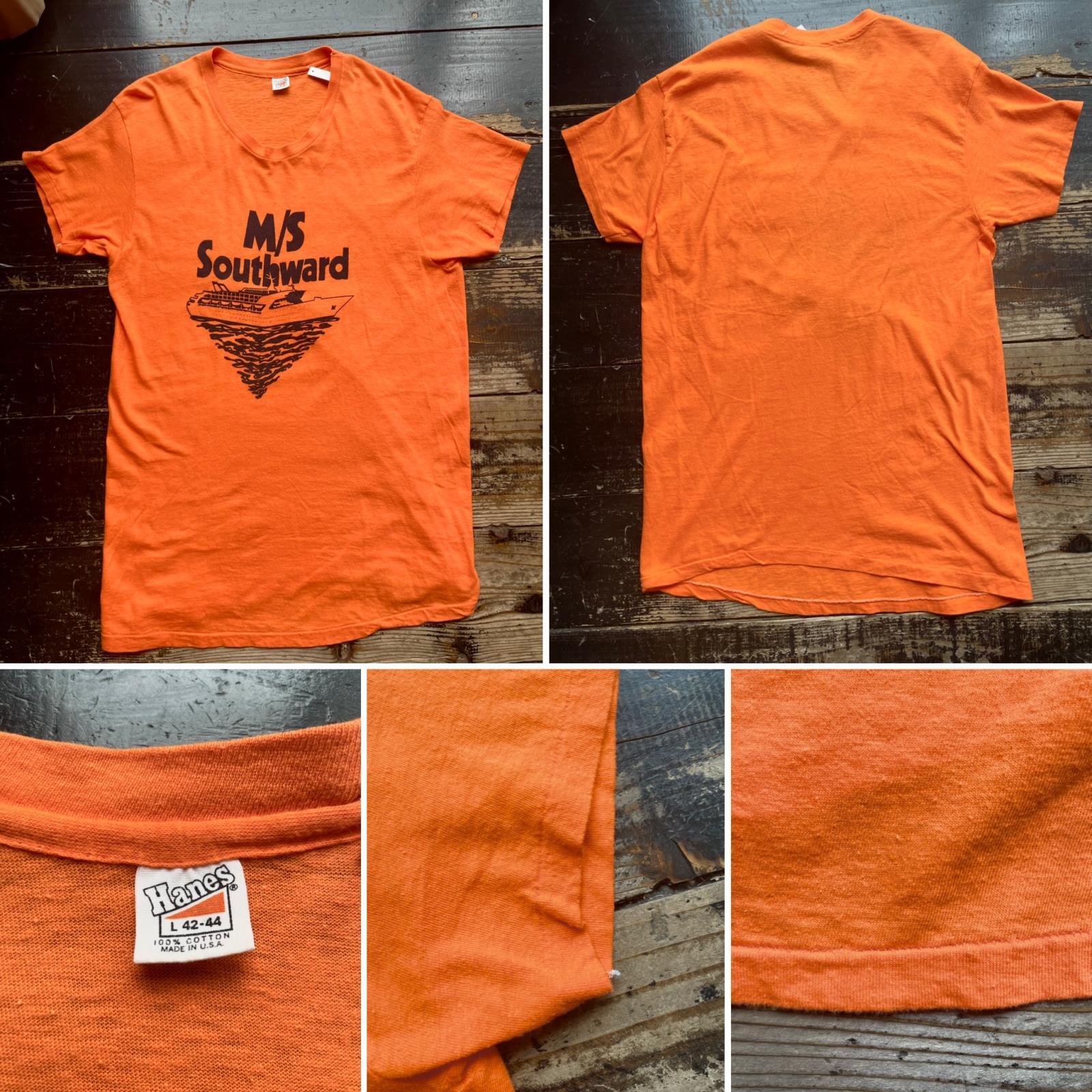 画像: 70s Hanes 染み込みプリント Tシャツ