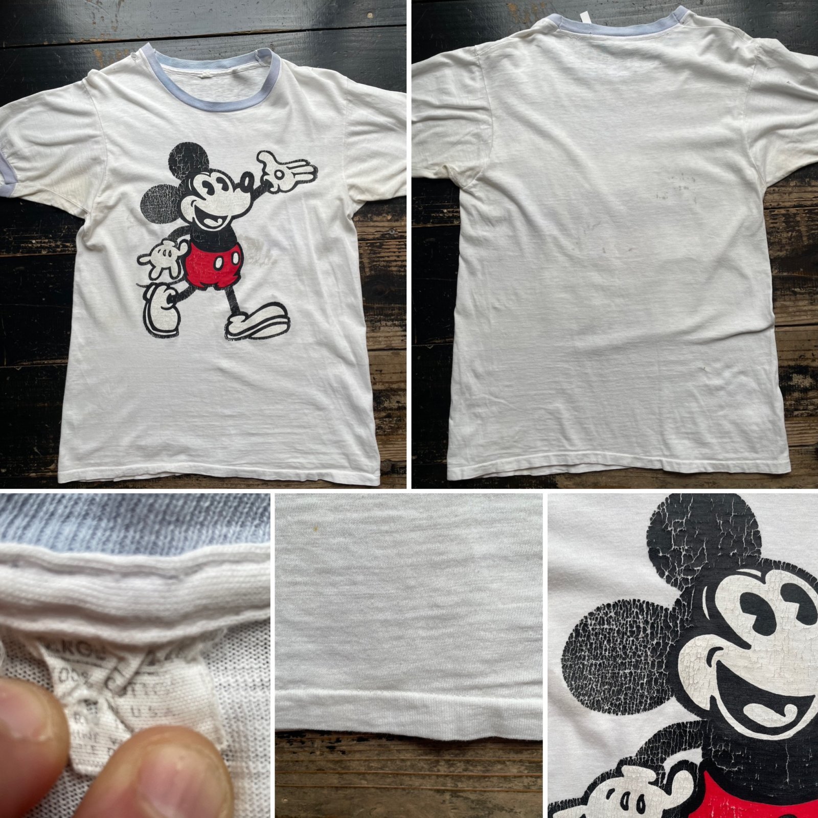 画像: 1970s〜 ミッキーマウス リンガーTシャツ