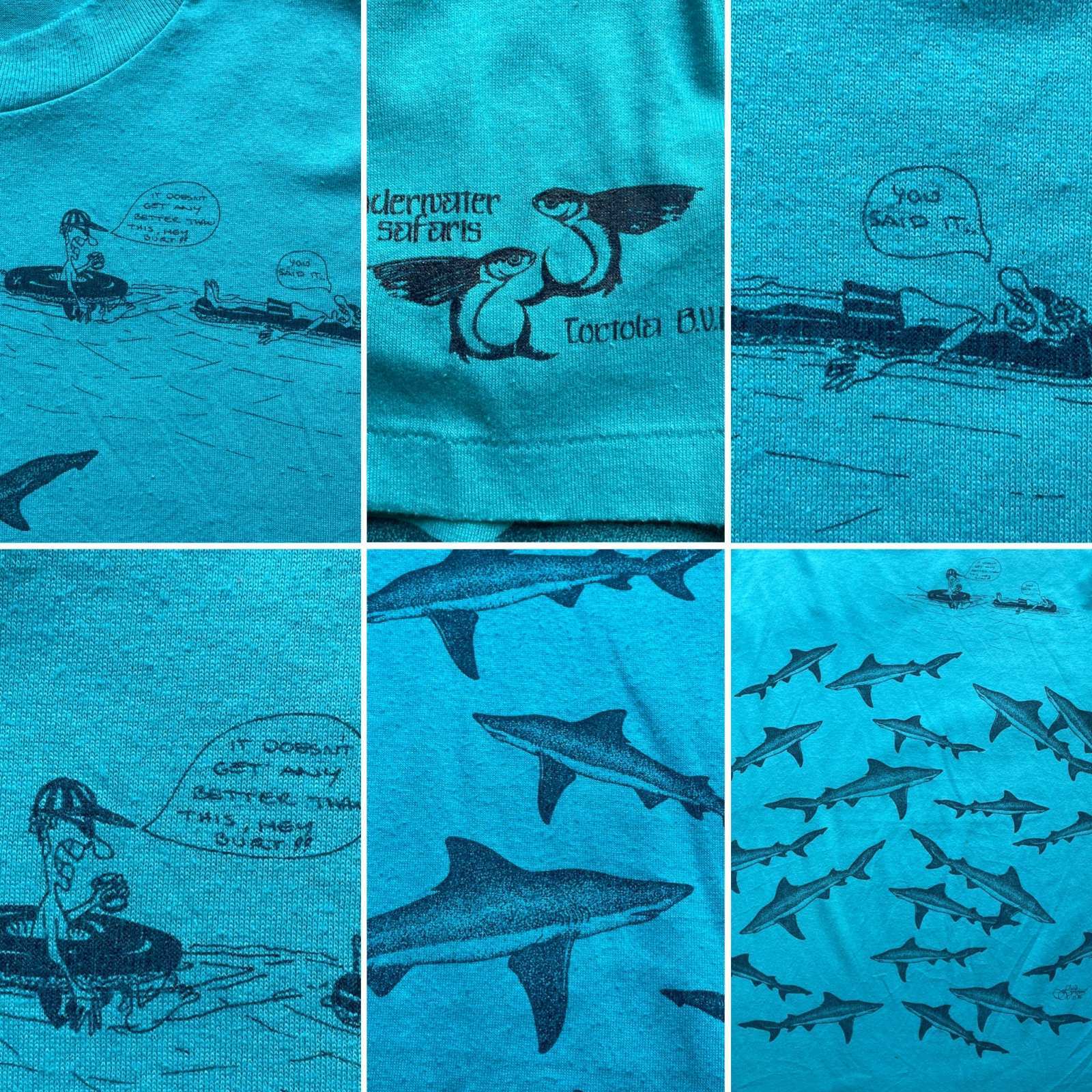 画像: 80s USA製 トルトラ島 サメ Tシャツ