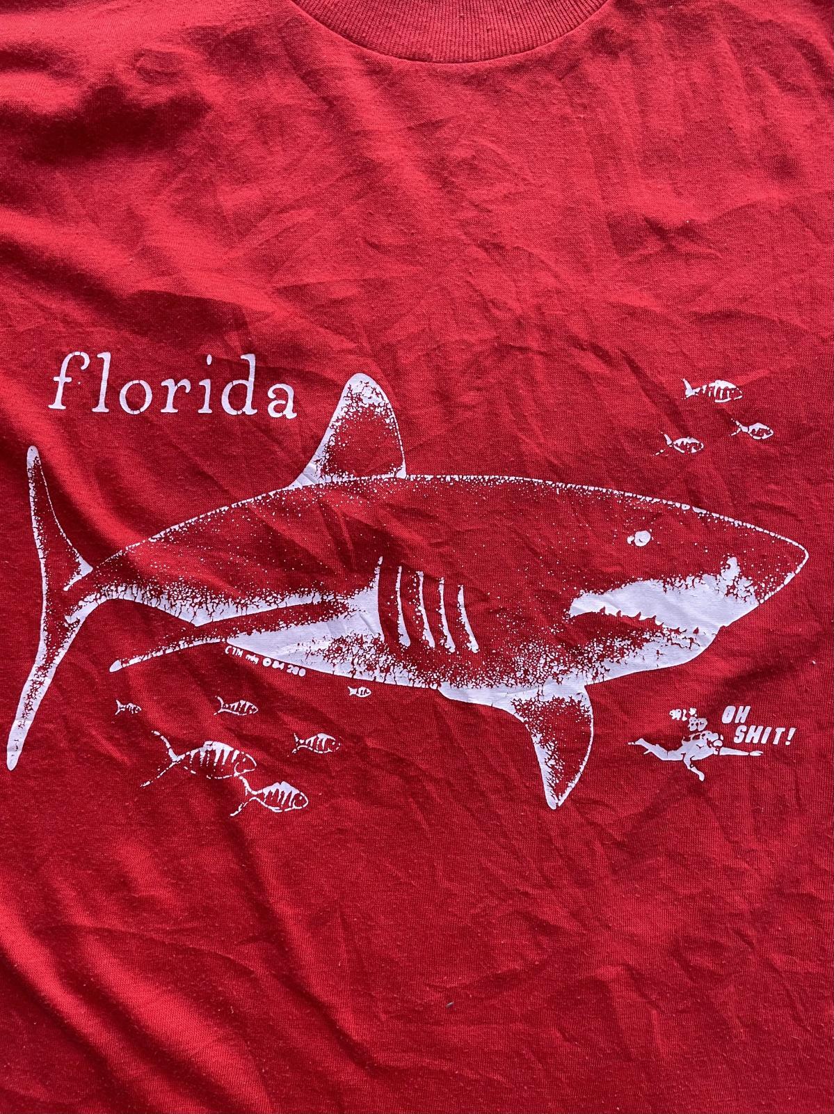 画像1: 80s USA戦 サメ Tシャツ