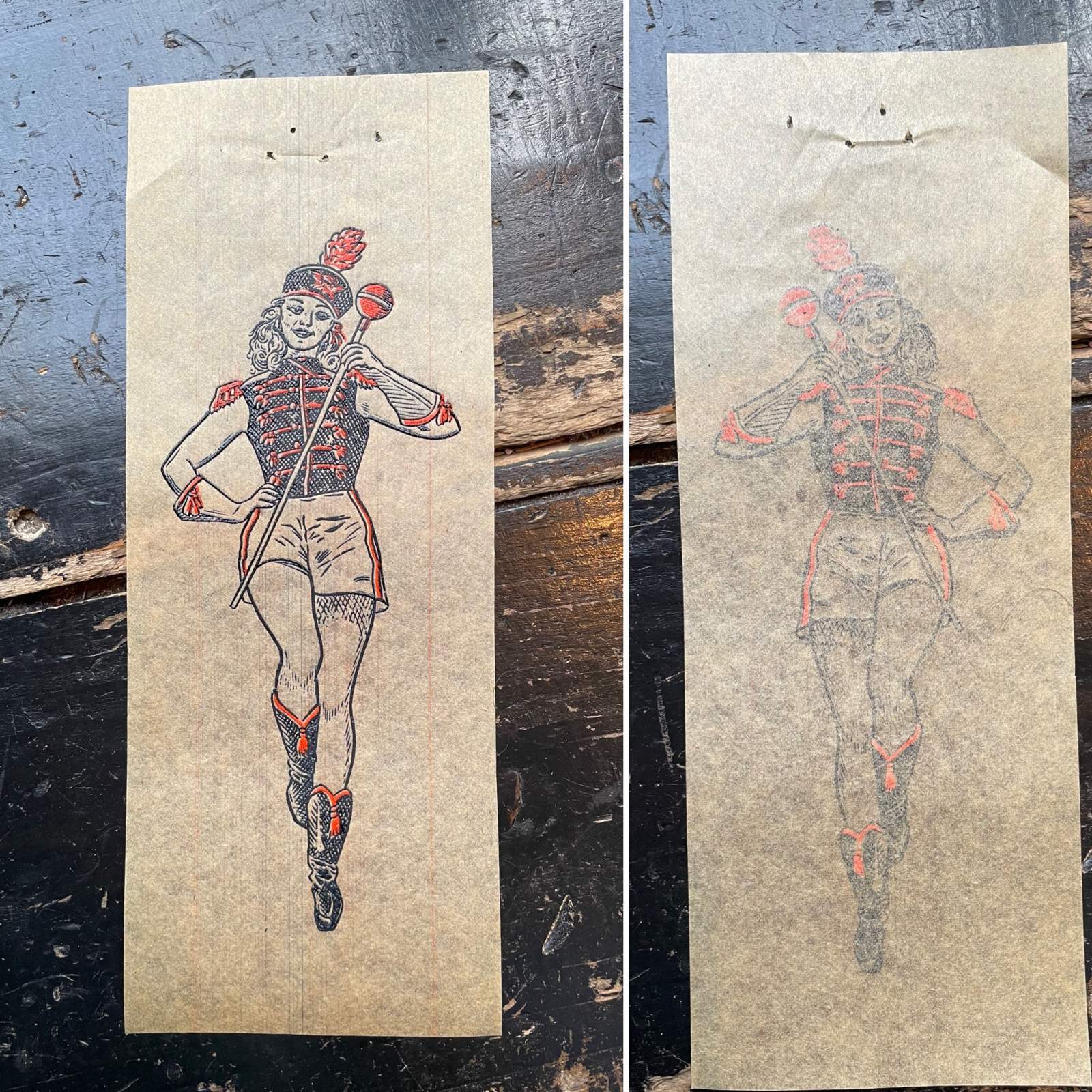 画像: 1940s〜1950s チアリーダー 転写紙