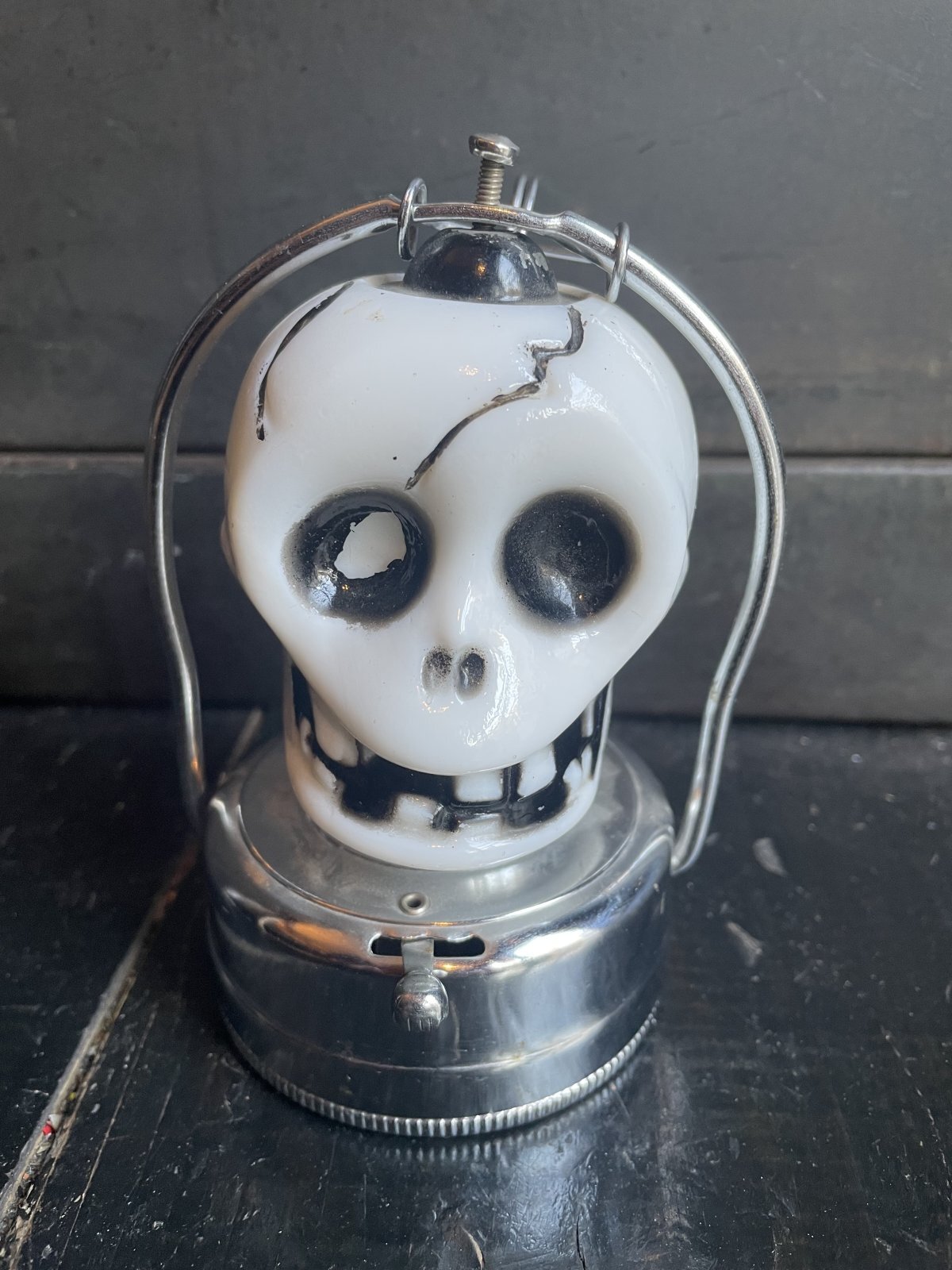 画像1: 1970s〜ミクラガラス スカル ランタン