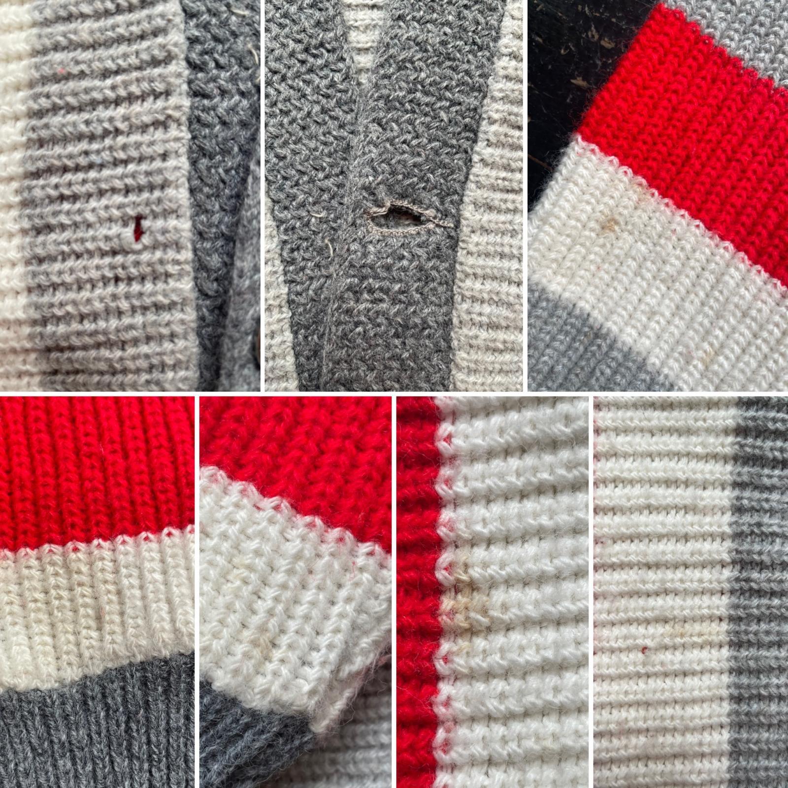 画像: 1960s CAMPUS ストライプ柄 アクリル カーディガン