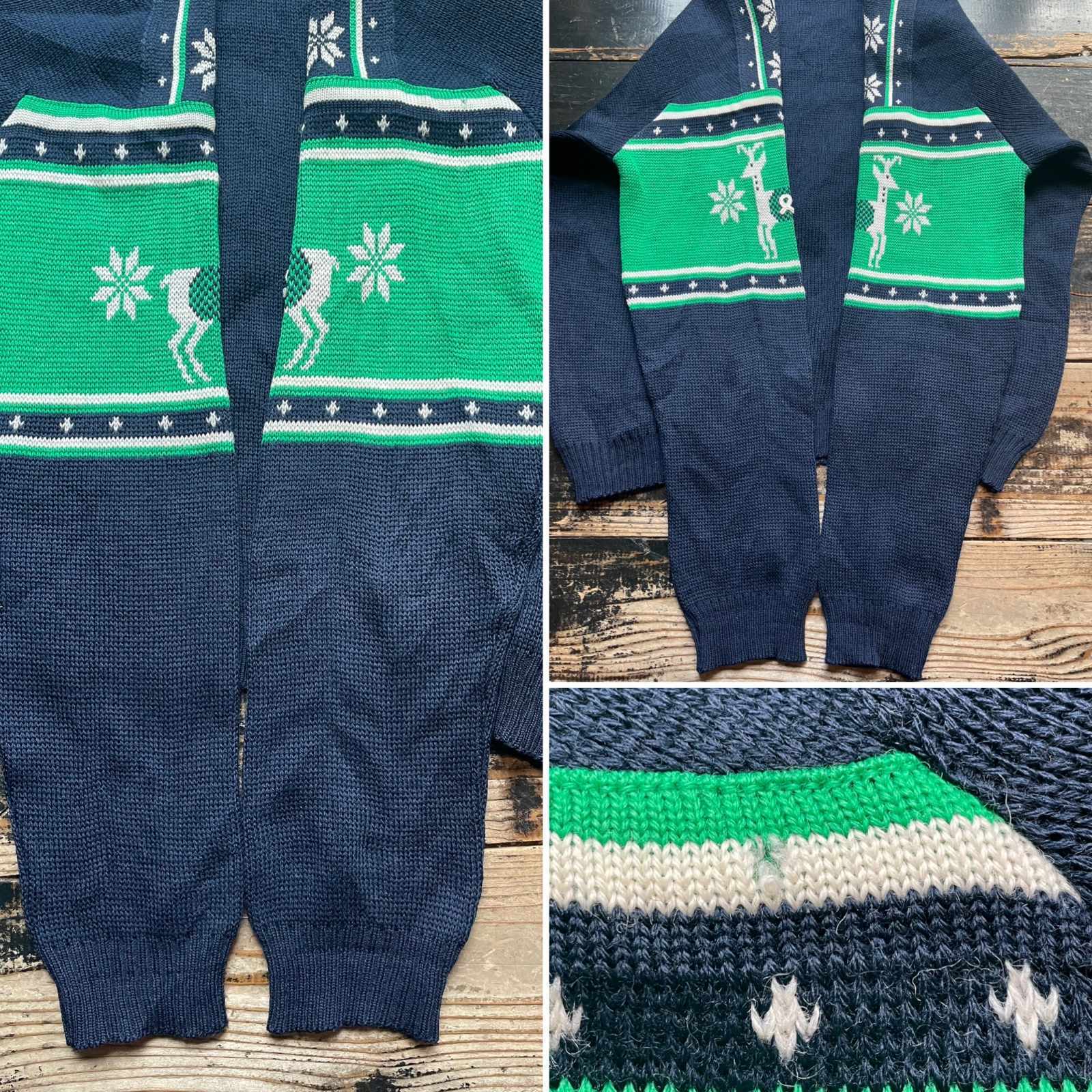 画像: 1970〜80s DEMETRE 鹿柄 ニット