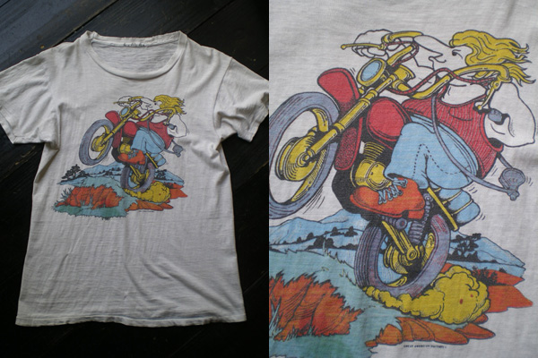 画像: 70S バイク染込みTシャツ